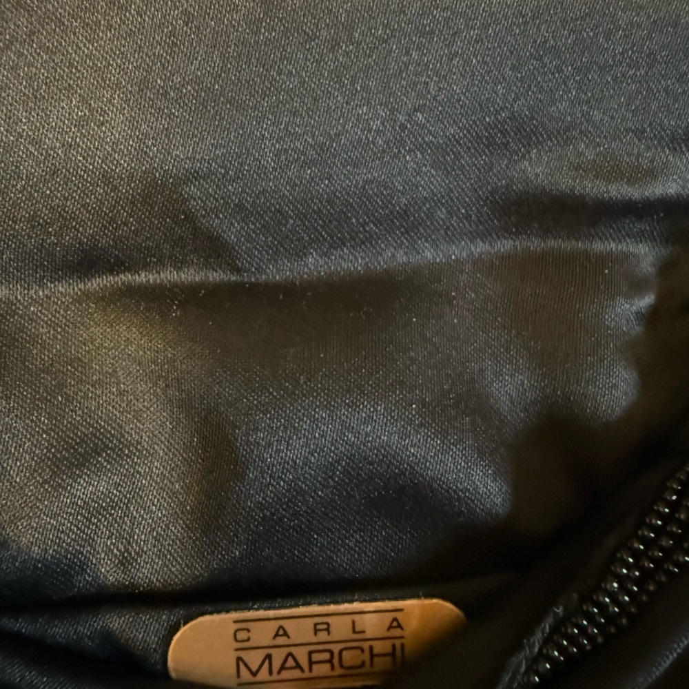 Vintage Carla Marchi Black and Gold Embellished Crossbody Bag - Picture 2 of 3